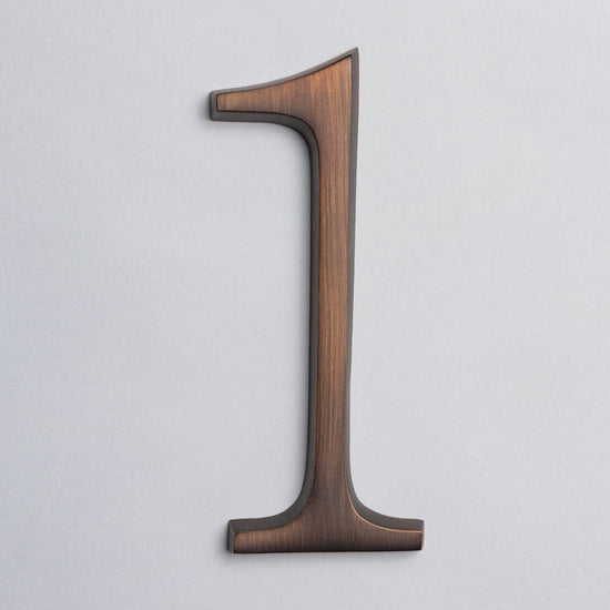 Premium Floating Plain House Numbers in Oiled Bronze Finish 0-9 - Brass bee