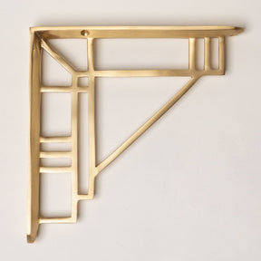 Solid Brass Camden Shelf Brackets - Satin Brass - Brass bee