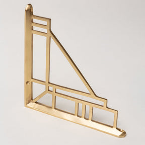 Solid Brass Camden Shelf Brackets - Satin Brass - Brass bee