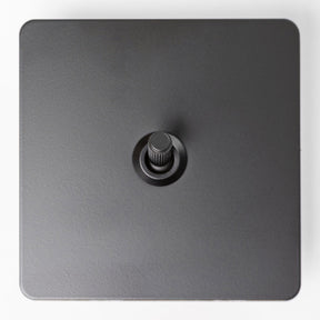 Matte Black Switches and Sockets - Straight Knurled Design - Brass bee