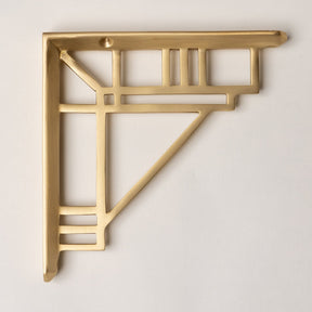 Solid Brass Camden Shelf Brackets - Satin Brass - Brass bee
