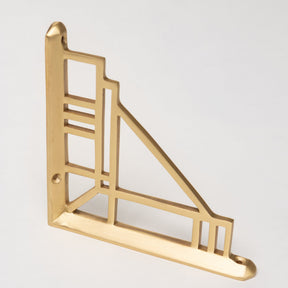 Solid Brass Camden Shelf Brackets - Satin Brass - Brass bee