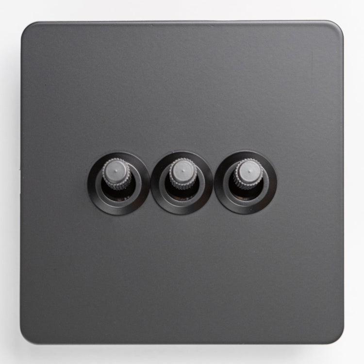 Matte Black Switches and Sockets - B Series