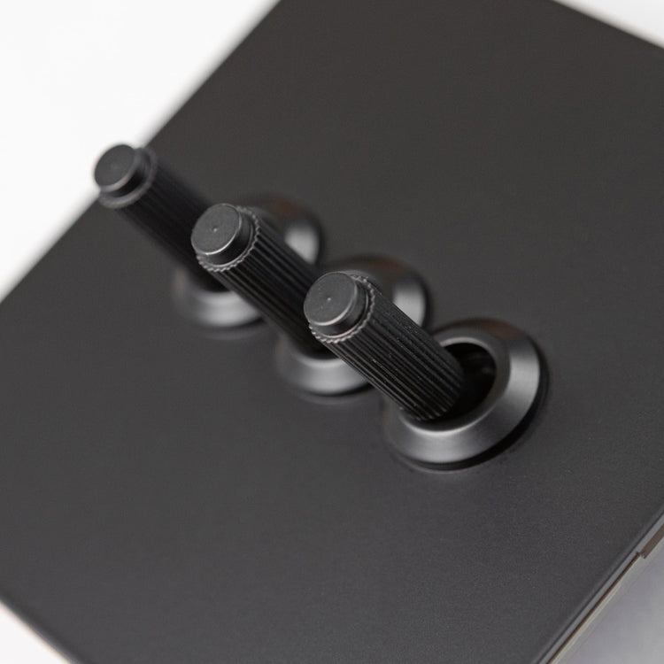 Matte Black Switches and Sockets - B Series