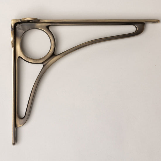 Solid Brass Caraxes Shelf Brackets - Antique Brass - Brass bee