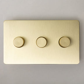 Foundry Series Knurled Toggle Switches and Sockets – Satin Brass - Brass bee
