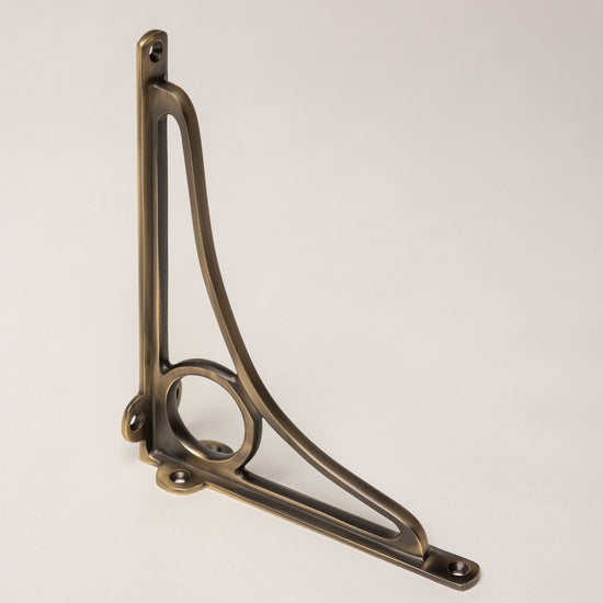 Solid Brass Caraxes Shelf Brackets - Antique Brass - Brass bee