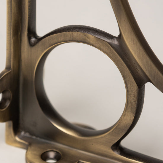 Solid Brass Caraxes Shelf Brackets - Antique Brass - Brass bee
