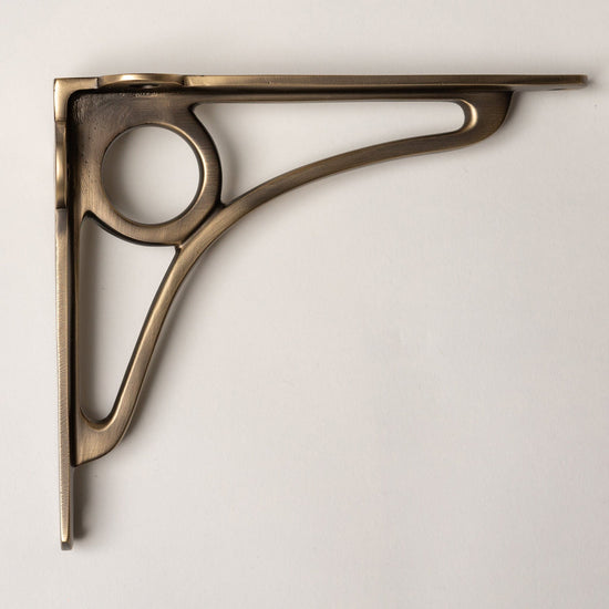 Solid Brass Caraxes Shelf Brackets - Antique Brass - Brass bee