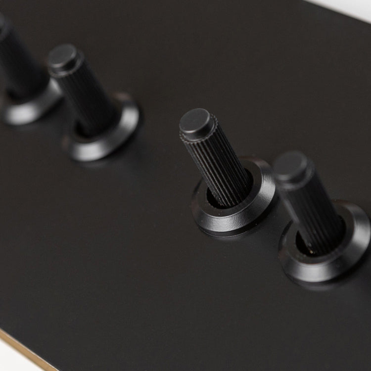 Matte Black Switches and Sockets - B Series
