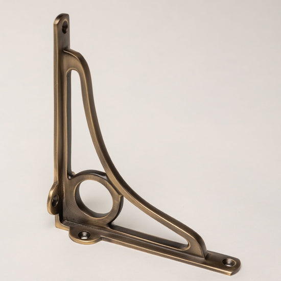 Solid Brass Caraxes Shelf Brackets - Antique Brass - Brass bee