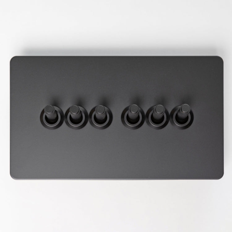Matte Black Switches and Sockets - B Series