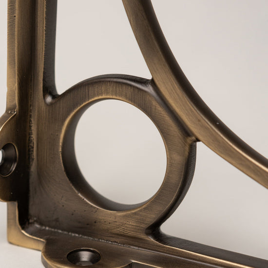 Solid Brass Caraxes Shelf Brackets - Antique Brass - Brass bee