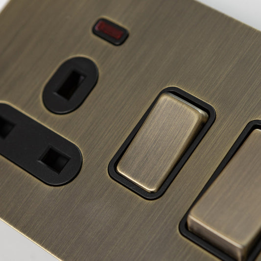 45A Cooker Switch in Antique Brass – Brass Bee