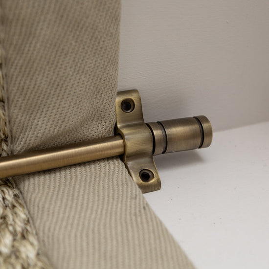 Antique Brass Stair Rods with Piston Finials - 900mm - Brass bee