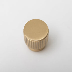 Solid Brass Straight Knurled Kitchen Pull Handles & Knobs - Satin Brass Finish - Brass bee