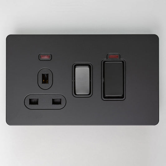45A Cooker Switch – Black