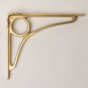 Solid Brass Caraxes Shelf Brackets - Satin Brass - Brass bee