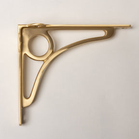 Solid Brass Caraxes Shelf Brackets - Satin Brass - Brass bee