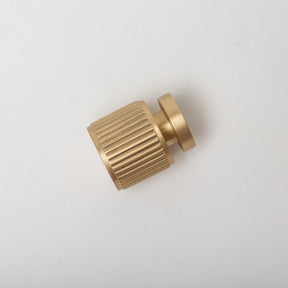 Solid Brass Straight Knurled Kitchen Pull Handles & Knobs - Satin Brass Finish - Brass bee