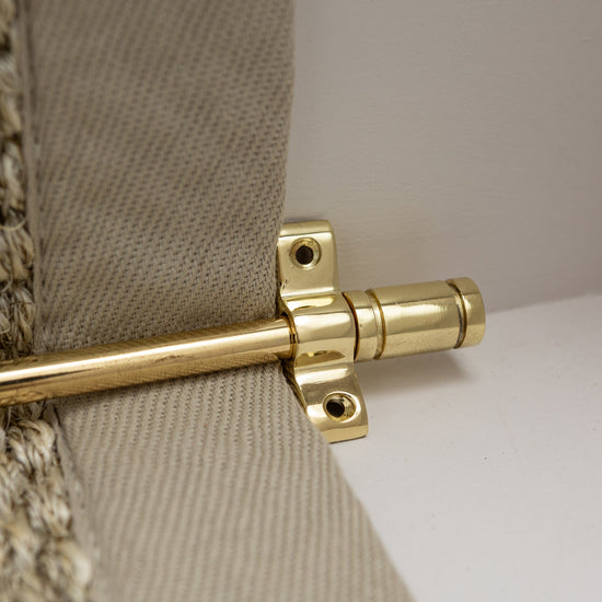 Polished Brass Finish Stair Rods with Piston Finials - 900mm - Brass bee