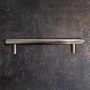 Solid Brass Straight Knurled Kitchen Pull Handles & Knobs - Polished Nickel Finish - Brass bee