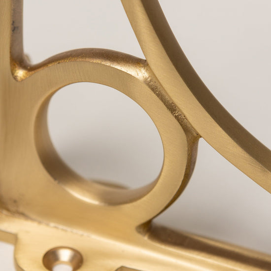 Solid Brass Caraxes Shelf Brackets - Satin Brass - Brass bee