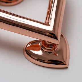 Brass Love Heart Door Knocker - Rose Gold Finish - Brass bee
