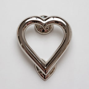 Brass Love Heart Door Knocker - Nickel Finish - Brass bee