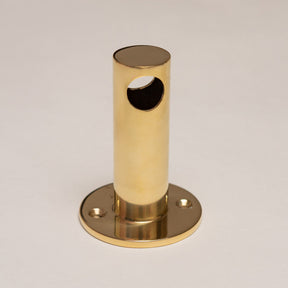Polished Brass Hook Rail with 3 Brass hooks - Solid Brass - Brass bee