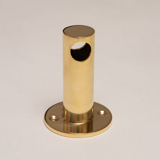 Polished Brass Hook Rail with 3 Brass hooks - Solid Brass - Brass bee