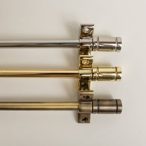 Antique Brass Stair Rods with Piston Finials - 900mm - Brass bee