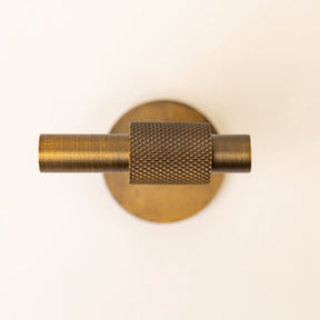 Antique Brass Finish Knurled Bathroom Accessory Range - Brass bee