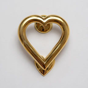 Brass Love Heart Door Knocker - Brass Finish - Brass bee
