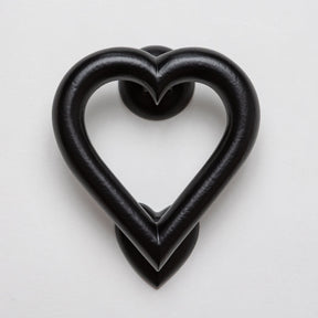 Brass bee Love Heart Door Knocker - Black Finish - Brass bee