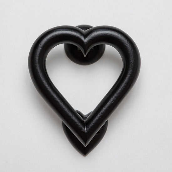 Brass bee Love Heart Door Knocker - Black Finish - Brass bee