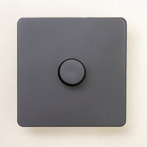 Foundry Series Knurled Toggle Switch and Sockets – Matte Black - Brass bee