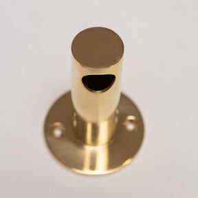 Polished Brass Hook Rail with 3 Brass hooks - Solid Brass - Brass bee