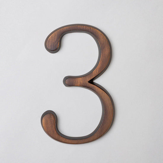 Premium Floating Plain House Numbers in Oiled Bronze Finish 0-9 - Brass bee