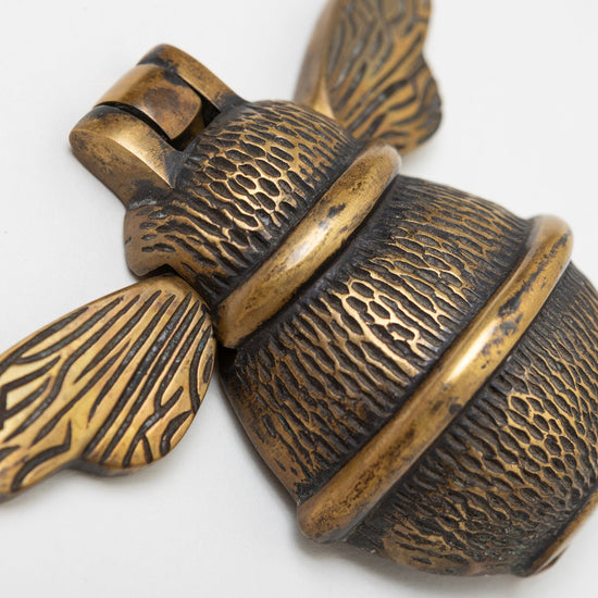 Brass Bumble Bee Door Knocker - Heritage Finish - Brass bee