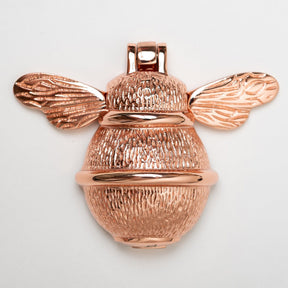 Brass Bumble Bee Door Knocker - Rose Gold Finish - Brass bee