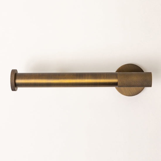 Antique Brass Finish Knurled Bathroom Accessory Range - Brass bee