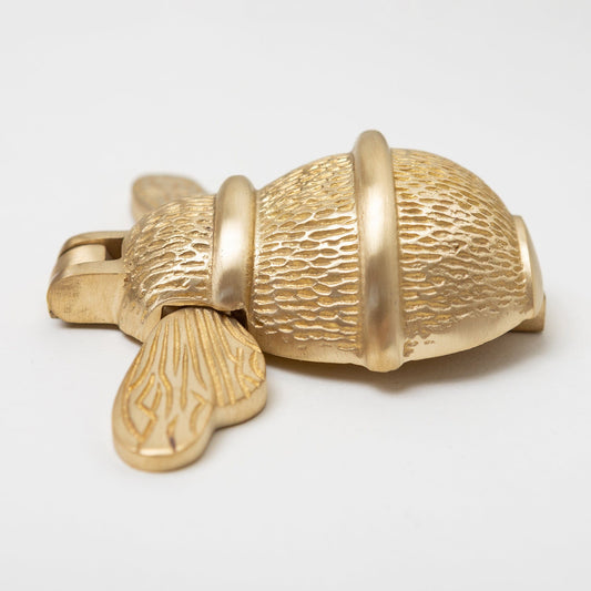 Brass Bumble Bee Door Knocker - Satin Brass Finish - Brass bee