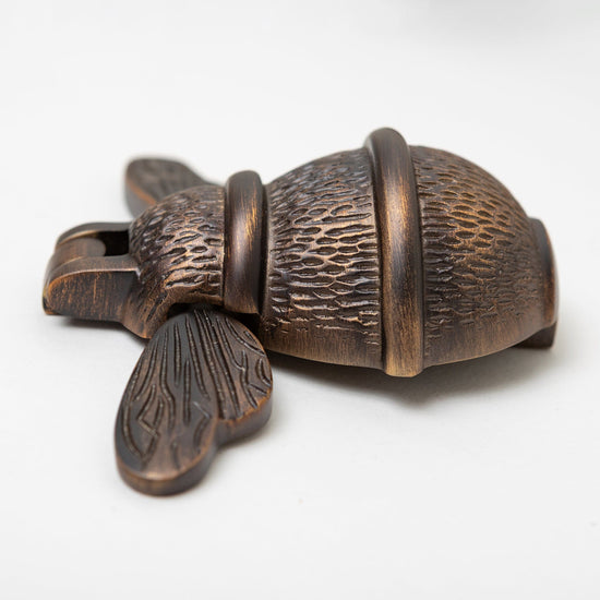Brass Bumble Bee Door Knocker - Oiled Bronze Finish - Brass bee