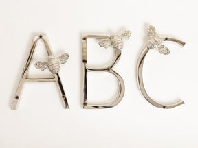Brass bee Premium House Letters with Bee - 5 Inch - Brass bee