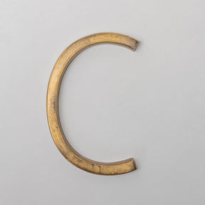 Premium Floating Plain House Numbers in Heritage Finish 0-9 - Brass bee