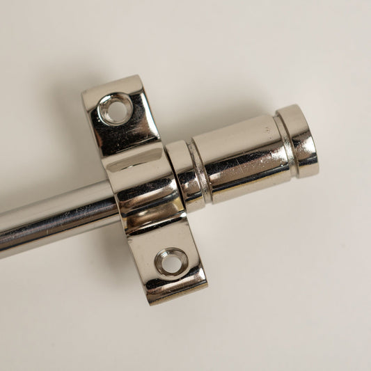 Nickel Stair Rods with Piston Finials - 725mm