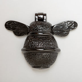 Brass Bumble Bee Door Knocker - Black Nickel Finish - Brass bee