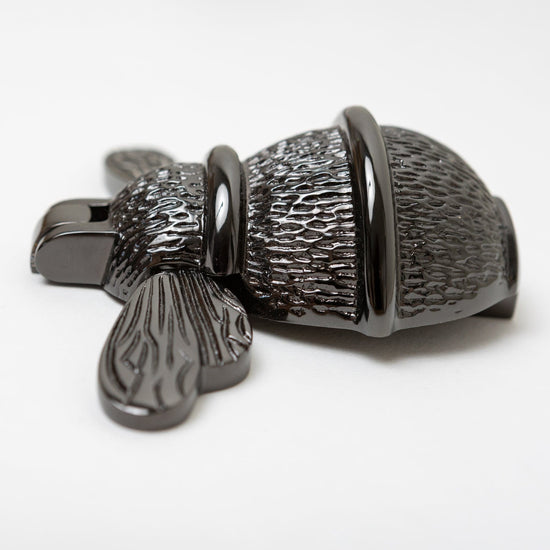 Brass Bumble Bee Door Knocker - Black Nickel Finish - Brass bee