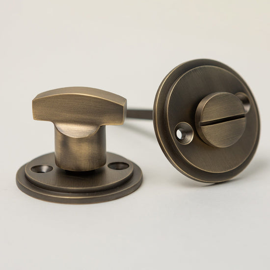 Solid Brass Door Knobs - Beehive Antique Brass (Pair) | Thumbturns & Latches - Brass bee